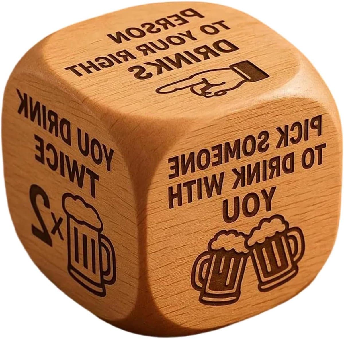 Drinkspellen - Feestspel Hout - Entertainment Feesten - Interactief Bord - 5 cm - Houtkleur — afbeelding 1