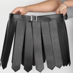 Leren Gladiator Rok Mannen – Fetish Clubwear Heren – Kinky Festival Outfit voor Wasteland, Bitch & Crazyland – Verstelbare Riem — thumbnail 5