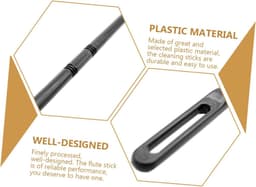 Fluit Reiniger - Schoonmaak Staaf - Onderhoud Instrument - Duurzaam Plastic Materiaal - 8 Stuks - Zwart — thumbnail 5