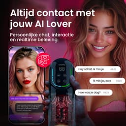 Orgazmate Ruby de Masturbator voor Man - Sex Toys voor Mannen - Met AI Lover App - Blowjob Simulator - Masturbators Electrisch - 343 Verschillende Modes - Pocket Pussy - Automatisch - USB-C Oplaadbaar - Zwart — thumbnail 3