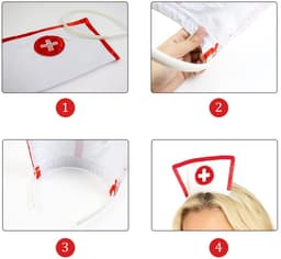 Allecto - Sexy verpleegster kostuum - Cosplay lingerie - Elegante top en mini rok - Eén maat - Inclusief accessoires - Geschikt voor volwassen vrou... — thumbnail 4