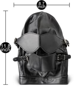 Volledige BDSM Hoofdkap met Mondknevel & Blinddoek – Verstelbare Fetish Masker voor Dominantie & Overgave — thumbnail 4