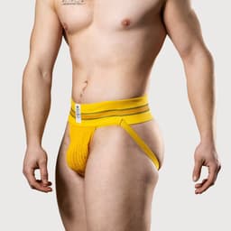 MM Sports The Original No. 10 Jockstrap 3 inch Multipack 1x Red + 1x Yellow + 1x Blue - MAAT XL - Heren Ondergoed - Jockstrap voor Man - Mannen Jock — thumbnail 3