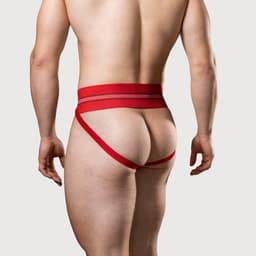 MM Sports The Original No. 10 Jockstrap 3 inch Multipack 1x Red + 1x Yellow + 1x Blue - MAAT XL - Heren Ondergoed - Jockstrap voor Man - Mannen Jock — thumbnail 4