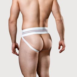 MM Sports The Original No. 10 Jockstrap 3 inch Multipack 1x Black + 1x White - MAAT L - Heren Ondergoed - Jockstrap voor Man - Mannen Jock — thumbnail 4