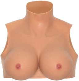 Siliconen Borsten met een Crop Top - Cupmaat D - Siliconen Borsten Crop Top Voor Je Eigen Persoonlijkheid of Rollenspel - Geschikt voor maat S-M-L — thumbnail 1
