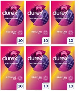 Durex Condooms - Pleasure max (=Pleasure Me) - 60 Stuks (6x10st) - Met Ribbels en Nopjes - Discreet Verpakt — thumbnail 2