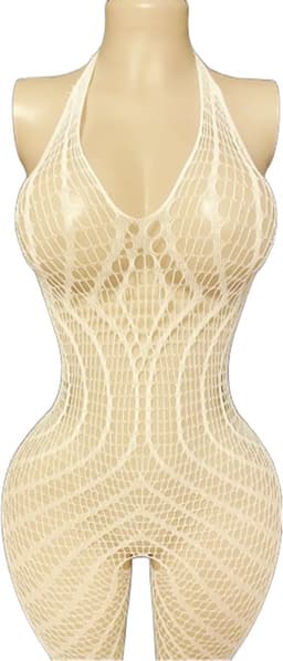 BamBella ® - Panty pak -Onesize - Glow in the dark body suit - Dames - Onesize - sexy Erotische jumpsuit van kant lingerie — thumbnail 3
