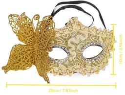 Venetiaans Masker - Maskerade Masker- Kantpatroon - Roze/Zilver — thumbnail 5
