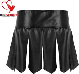Lederen mini rok heren - Erotische lingerie mannen - Losse flappen - Maat S en M — thumbnail 2
