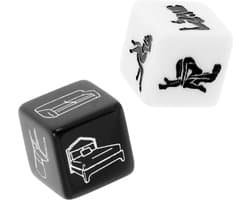 Fetish Submissive Erotic Position And Place - Erotische Dobbelstenen - Plaats en Standje - Zwart en Wit