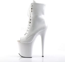 Pleaser - FLAMINGO-1021 Plateau Laarzen, Paaldans schoenen - Paaldans schoenen - 42 Shoes - Wit — thumbnail 4