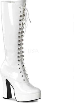 Pleaser - ELECTRA-2020 Kniehoge laarzen - US 9 - 39 Shoes - Wit — thumbnail 1