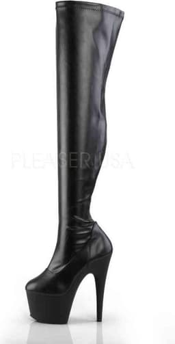 Pleaser Overknee Laarzen -42 Shoes- ADORE-3000 US 12 Zwart — thumbnail 3