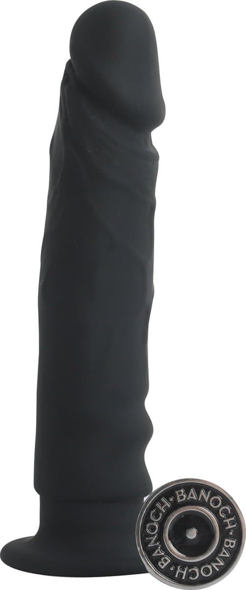 Banoch | Dildo zwart siliconen met zuignap | 13,6 cm lang | Ø  2,8 cm — afbeelding 1