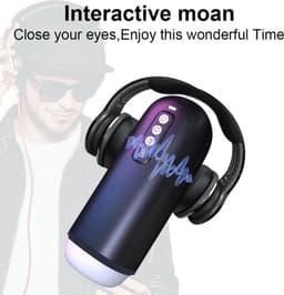 Lovemytoy® 360° deepthroat plezier en orgasme Automatische masturbator met 8 trillingsfrequenties - 8 zuigsnelheden - Vibrator voor mannen - Sex Toys voor Mannen black - Gawk Penis Stimulator — thumbnail 5
