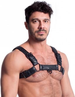 665 Vegan - Bulldog Harnas - PU Leer - Zwart - Maat 2XL — thumbnail 3