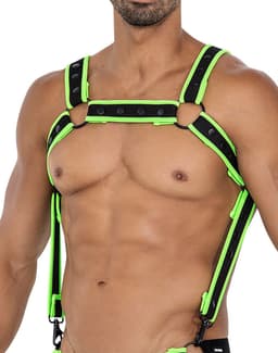 Cut4Men - Fetish Harnas - Tuigje - Neo - Neon/Zwart — thumbnail 1