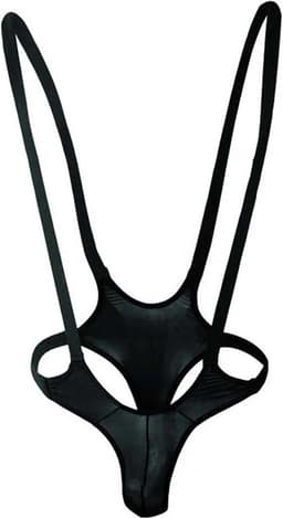 Erotische mankini lingerie - Heren bodysuit - Club kleding - Jarretel - Jockstrap - Backless - Sexy — thumbnail 3