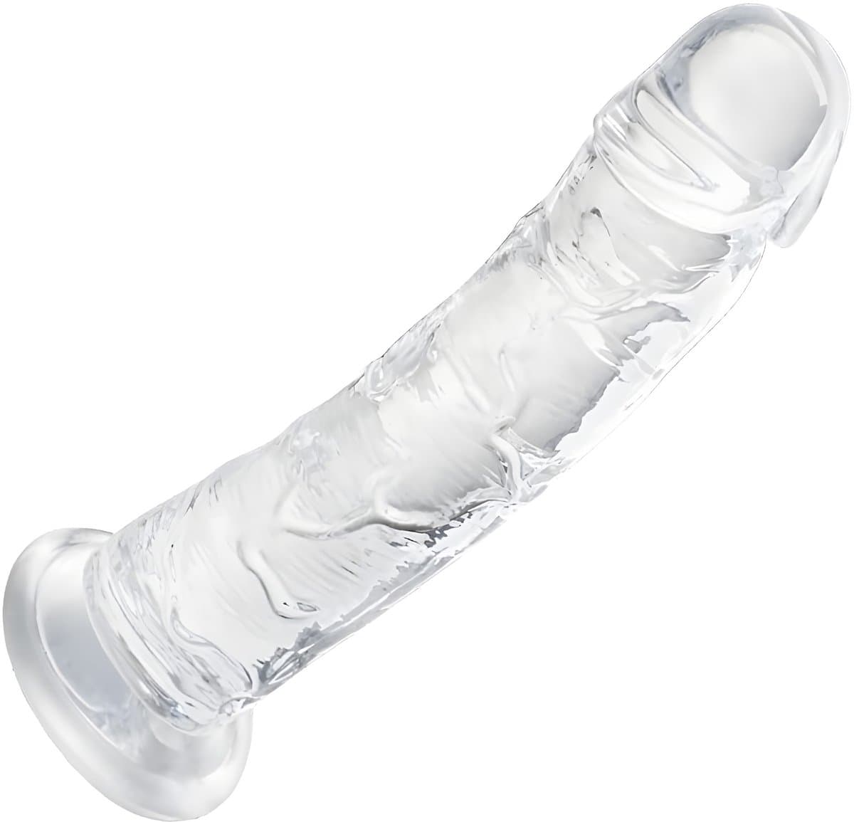 Humery - Realistische Transparante Siliconen Dildo met Zuignap - 20 cm - Maat M - Dildo's - Sex Toy voor Vrouwen en Mannen — afbeelding 1