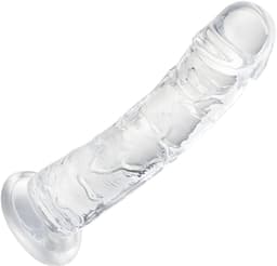 Humery - Realistische Transparante Siliconen Dildo met Zuignap - 20 cm - Maat M - Dildo's - Sex Toy voor Vrouwen en Mannen — thumbnail 1
