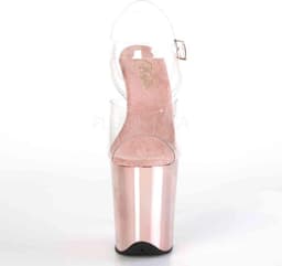 Pleaser - FLAMINGO-808 Sandaal met enkelband, Paaldans schoenen - Paaldans schoenen - 40 Shoes - Roze/Transparant — thumbnail 2