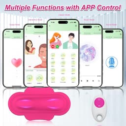 Panty Vibrator met App & Afstandsbediening – Draagbare Mini Egg Vibrator – Clitoris Stimulator – Stil Discreet Seksspeeltje voor Vrouwen & Koppels - Roze — thumbnail 2