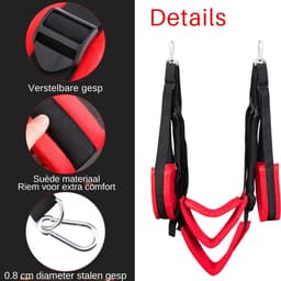 VIN® Sex Schommel - Sex Swing Extra Stevig – Seksschommel – Seksspeeltjes voor Koppel – Seks Schommel BDSM – Erotiek Toys - Sex Sling – Love Swing – Discreet Verpakt – Zwart/rood — thumbnail 2