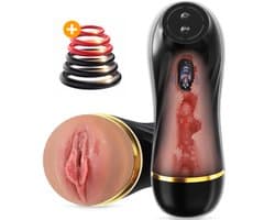 Jespro automatische Blowjob Simulator - 10 vibratie standen - Masturbator voor man - Voor mannen elektrisch - Sex toys - Penis vibrator - Vagina - Pocket pussy