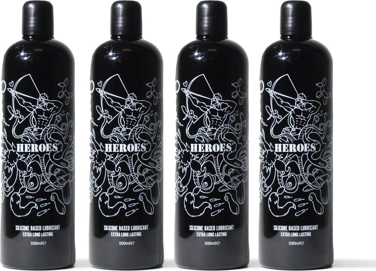 HEROES Siliconen Glijmiddel - 500ml x 4 stuks! — afbeelding 1