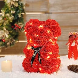Schattige rozenbeer cadeau voor haar, Valentijnsdag, schattige decoratie voor meisjes, vriendinnen en vrouwen — thumbnail 3