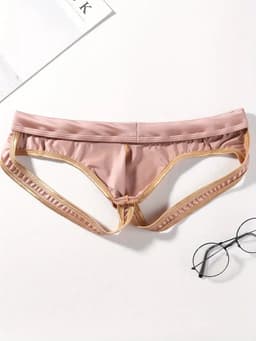 Sexy Ice Silky Jockstrap - Rosé Goud - Zijdezachte Stretch - Maat M | LS060 — thumbnail 2