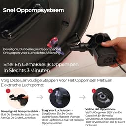 Sex Kussen - 6 Accessoires - Inclusief Seksspeeltjes - Inclusief Elektrische Pomp - Opblaasbaar Seks Kussen - Seks Meubel - BDSM Speelgoed - PVC met Zacht Fluweelcoating - Zwart/Rood - Discreet Verzonden — thumbnail 3