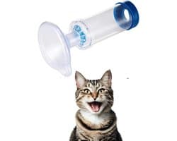 Huisdier Inhalator Spacer Met Gezichtsmasker - Draagbare Aerochamber Voor Katten, Comfortabel Gezichtsmasker Speciaal Voor Katten