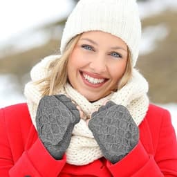 2 Paar USB Verwarmde Handschoenen - Handschoenen verwarmd - Elektrische verwarming - Dubbelzijdige verwarming - Gebreide Verwarmde Handschoenen - Winter Warme Handschoenen - Handschoenen met Verwarming - Handschoenen - Winter - Unisex - Grijs/Zwart — thumbnail 5