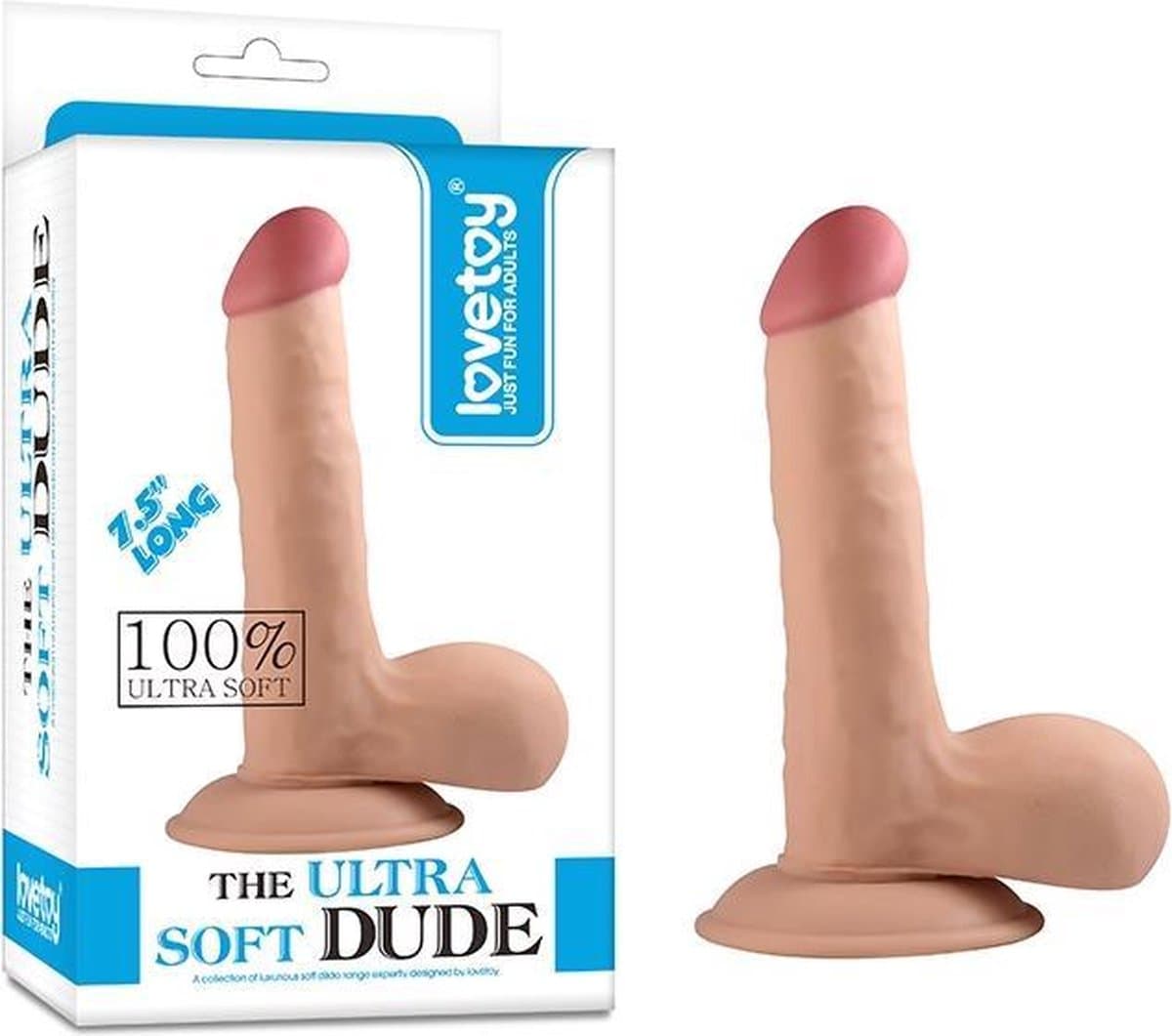 Lovetoy Zachte Dildo The Ultra Soft Dude Dildo 23 cm — afbeelding 1