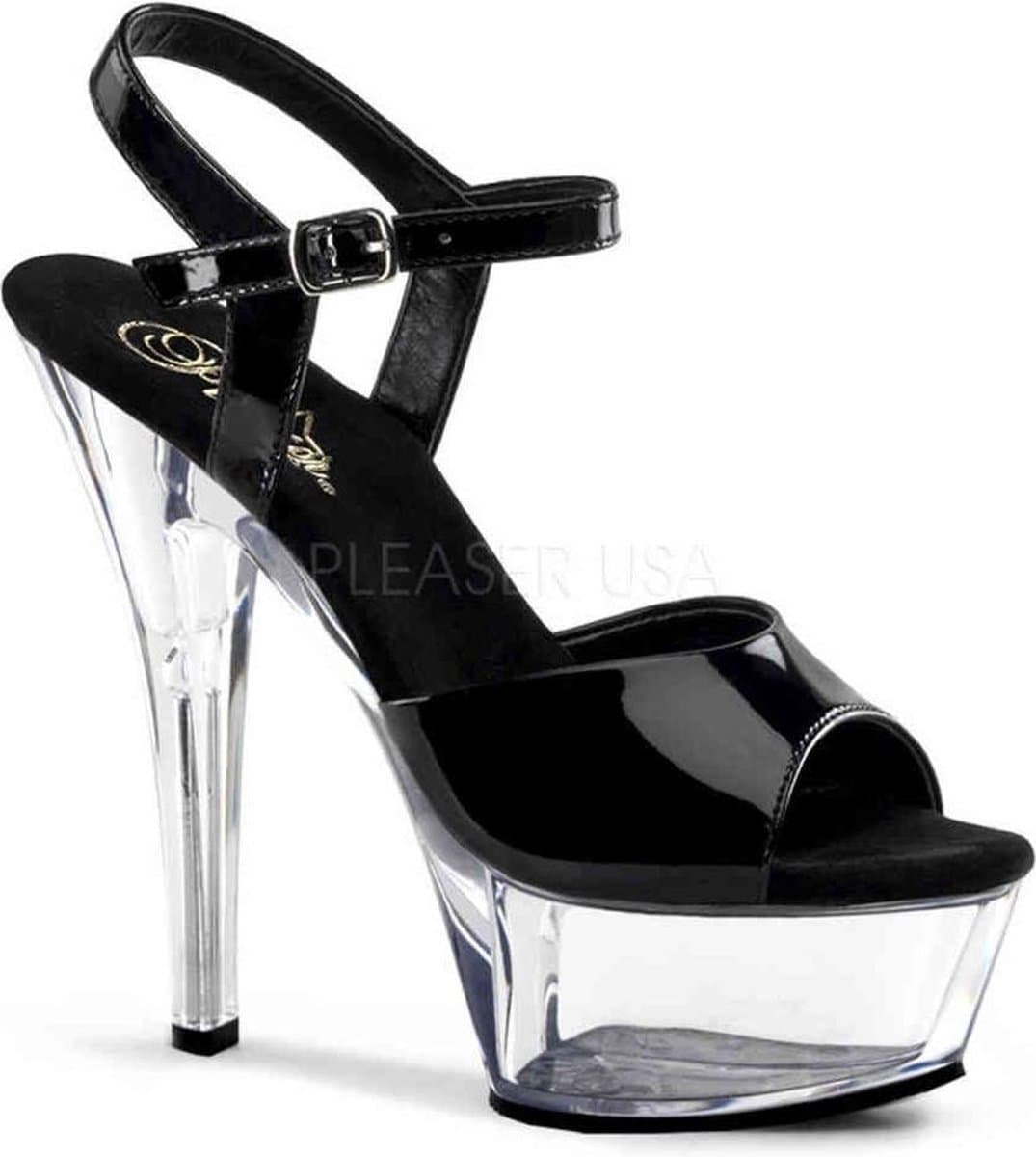 EU 38 = US 8 | KISS-209 | 6 Spike Heel P/F Sandal — afbeelding 1