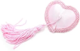 Banoch - Burlesque Heart Pink Ribbed - Tepelplakkers - Hart - Roze — thumbnail 3