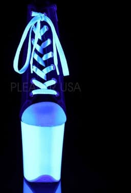 Pleaser - FLAMINGO-800SK-02 Plateau Laarzen, Paaldans schoenen - Paaldans schoenen - 36 Shoes - Zwart — thumbnail 2