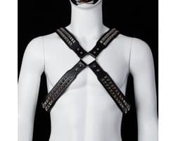 Banoch | Chest harness Radell - pu leer harnas voor man