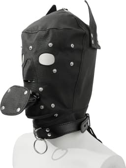 Banoch - Perra negro - honden masker zwart - puppy play — thumbnail 5