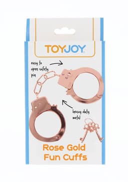 TOYJOY - Metal Handcuffs - Bondage / SM Cuffs Rose Gold — thumbnail 2