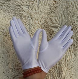 Beschermende Handschoenen Wit - Handschoenen - Eczeemhandschoen - White Gloves - Jewelry Handschoen - Werk Handschoen - Beauty salon handschoenen - Veiligheid Handschoen Lichtgewicht Unisex Zacht MAAT L / 2 Paar ----- XXO® — thumbnail 1