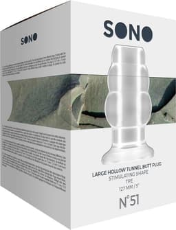 No.51 - Large Hollow Tunnel Butt Plug - 5 Inch - Translucent — thumbnail 5