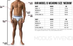 MODUS VIVENDI Floral Lace Classic Brief Black - MAAT M - Erotisch Heren Ondergoed - Slip voor Man - Sexy mannen Slip — thumbnail 2