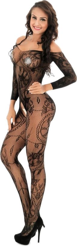 Sexy open Bodystocking, Erotische Body Panty, Sexy Catsuit met Open Kruisje.Ook voor  Cadeau. — thumbnail 3