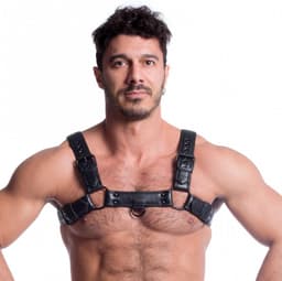 665 Vegan - Bulldog Harnas - PU Leer - Zwart - Maat 2XL — thumbnail 4