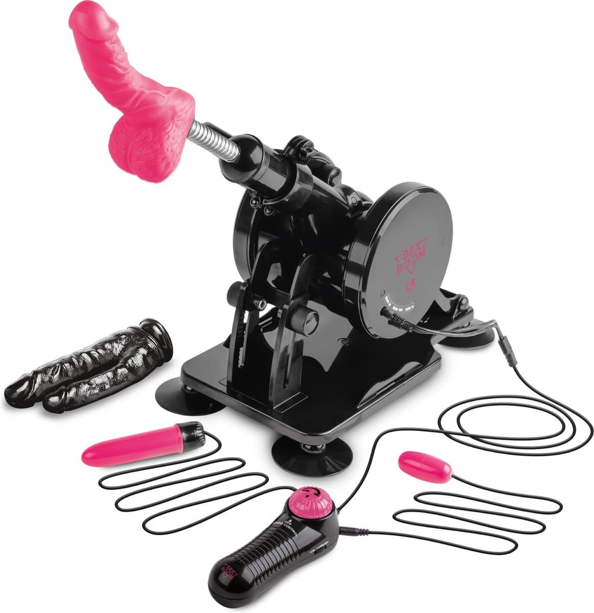 Dreamtoys Sex Room afstandsbediening Control stotend Machine Seksapparaat - Zwart — afbeelding 1