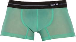 CODE 22 Sheer Mesh Trunk Green - MAAT S - Erotisch Heren Ondergoed - Boxershort voor Man - Sexy mannen Boxershort — thumbnail 1