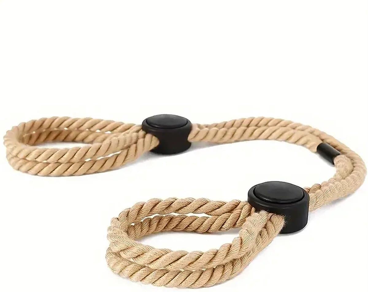 LekkerStout Bondagetouw - Handboeien - Verstelbaar - Beige - BDSM Toys ( LS128 ) — afbeelding 1